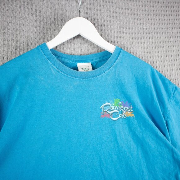 Rainforest Cafe Orlando Teal Tee Mens XXL - Picture 4 of 8